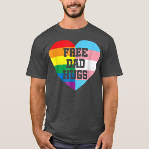 Gay Mens Free Vater Hugs Pride LGBT Regenbogenflag T-Shirt