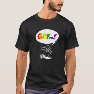 Gay Mic Drop Say Gay Support Lgbtq Gay Pride recht T-Shirt