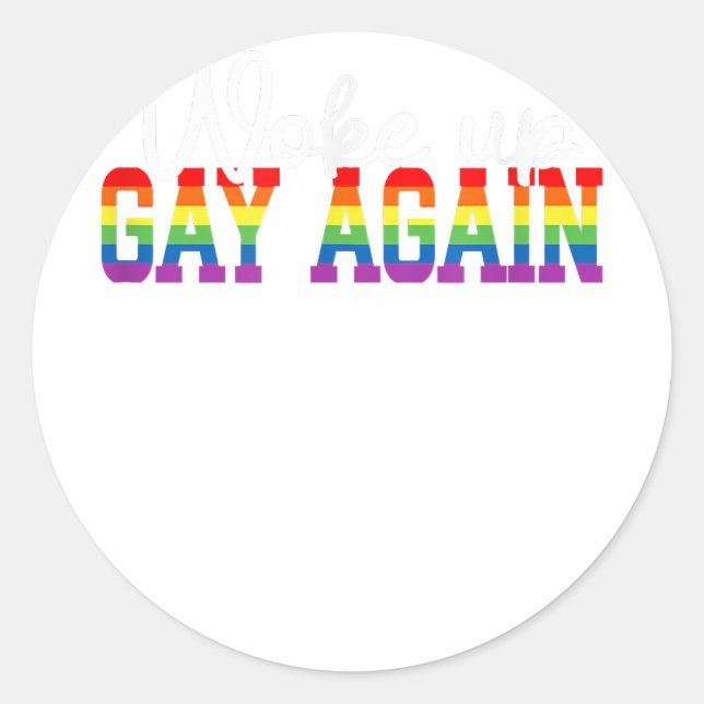 Gay Month der menschlichen LGBT-Flagge Weckte GAY  Runder Aufkleber (Vorderseite)