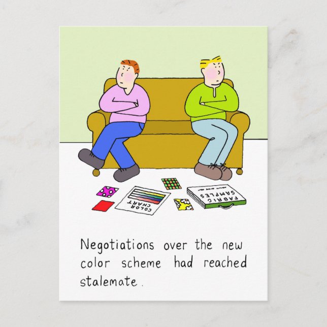 Gay New Zuhause Decorating Spaß Postkarte (Vorderseite)