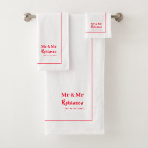 Gay Newlyweds Mr & Mr Personnalisé Grand