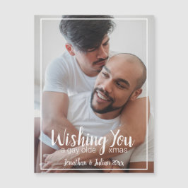 Gay Olde Weihnachten LGBTQ Urlaub Magnetkarte