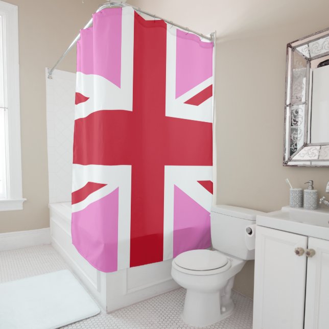 Gay Pink UK Pride Flag Duschvorhang (Beispiel)