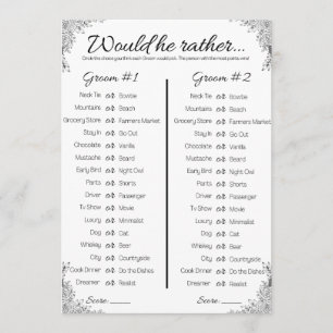 Gay Polterabend Game, würde er lieber Einladung