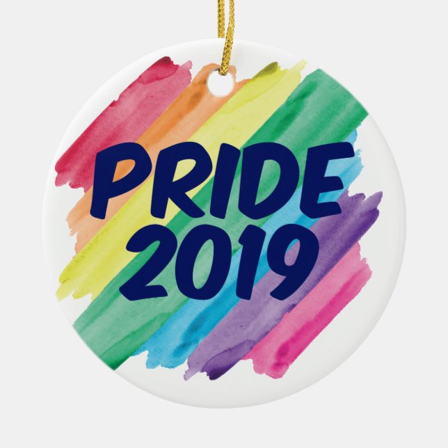 Gay Pride 2019 Keramik Ornament (Vorne)