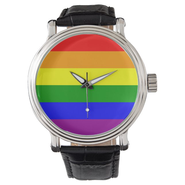 Gay Pride Armbanduhr (Vorderseite)