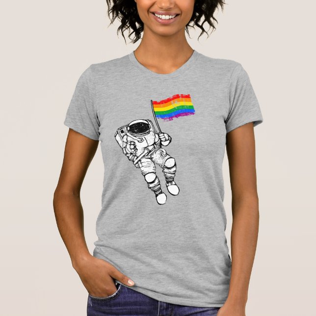 Gay Pride Astronaut T-Shirt (Vorderseite)