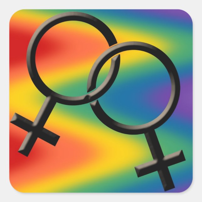 Gay Pride Aufkleber gleichgeschlechtliche Lesben L (Vorderseite)