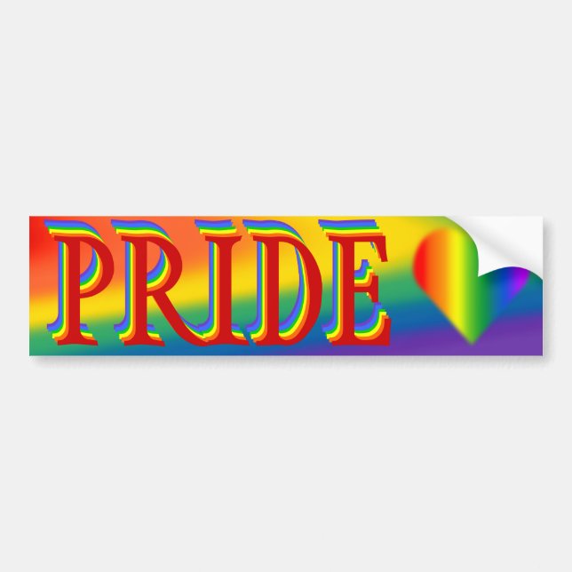 Gay Pride Autoaufkleber Rainbow Liebe Sticker (Vorne)