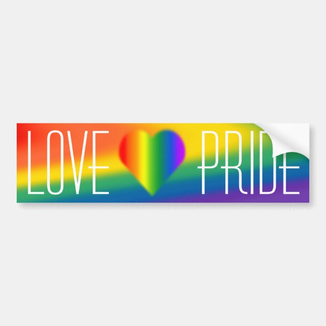 Gay Pride-Autoaufkleber-Regenbogen-Liebe-Aufkleber Autoaufkleber (Vorne)