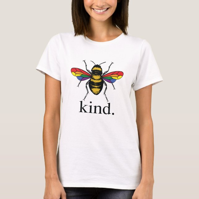 Gay Pride Bekind T-Shirt (Vorderseite)
