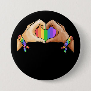 Gay Pride Bekleidung Lgbt Rainbow Flag T Herz Button