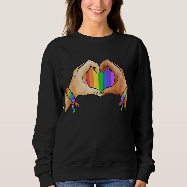 Gay Pride Bekleidung Lgbt Regenbogen Flag T-Shirt  Sweatshirt (Vorderseite)