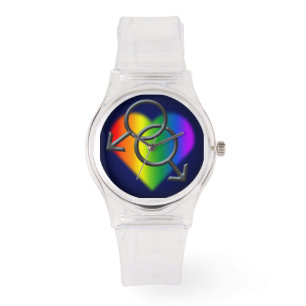 Gay Pride Beobachten Rainbow Liebe Armbanduhren &