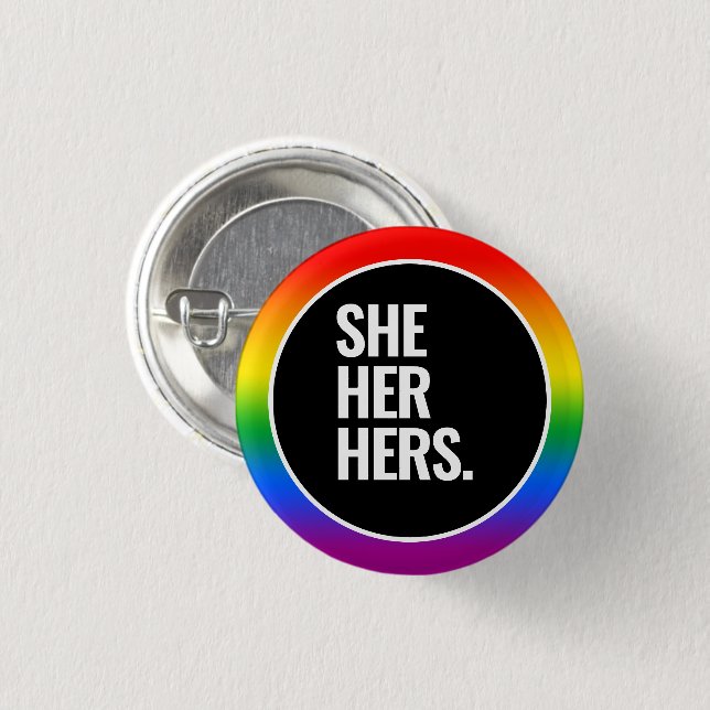 Gay Pride Button (Vorne & Hinten)