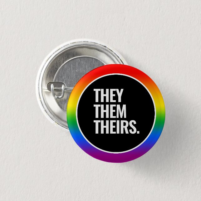 Gay Pride Button (Vorne & Hinten)