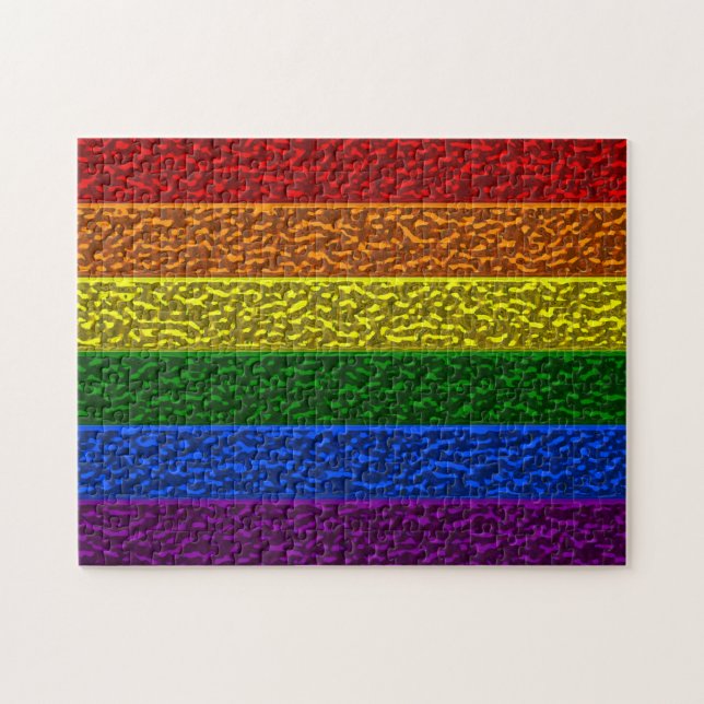 Gay Pride-Chrome-Flagge (Horizontal)