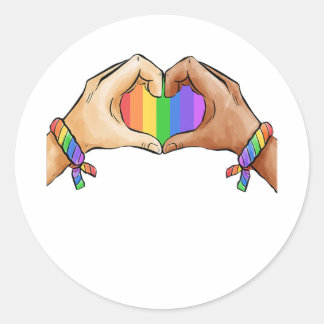 Gay ?Pride Closing Lgbt Rainbow Runder Aufkleber