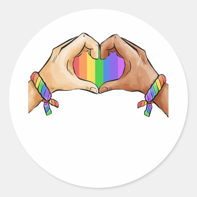 Gay ?Pride Closing Lgbt Rainbow Runder Aufkleber (Vorderseite)