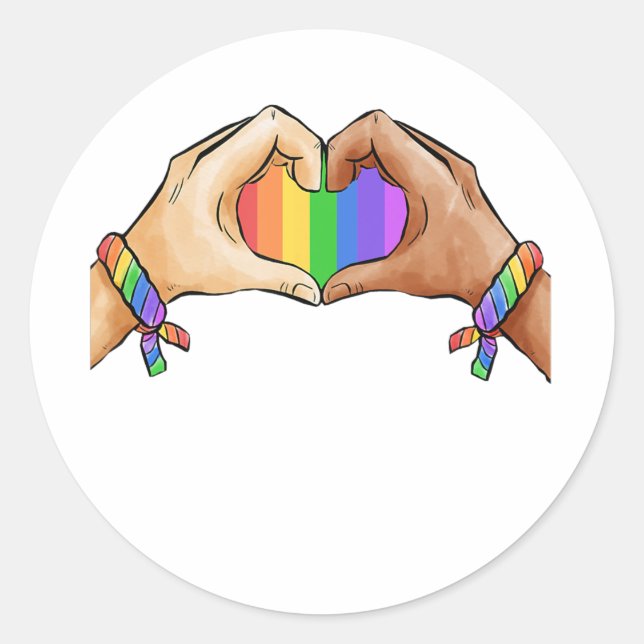 Gay ?Pride Closing Lgbt Rainbow Runder Aufkleber (Vorderseite)