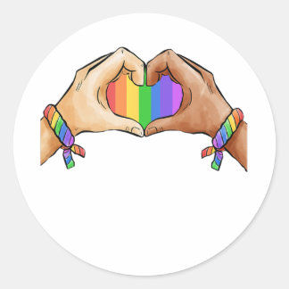 Gay ?Pride Closing Lgbt Rainbow Runder Aufkleber