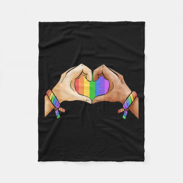Gay Pride Clothing LGBT Rainbow Flag Pride Month Fleecedecke (Vorderseite)