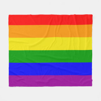 Gay Pride Colors Rainbow Flag Fleecedecke