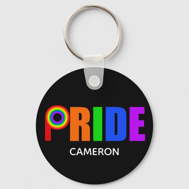 Gay Pride Coole Personalisierte LGBTQ Schlüsselanhänger (Vorderseite)