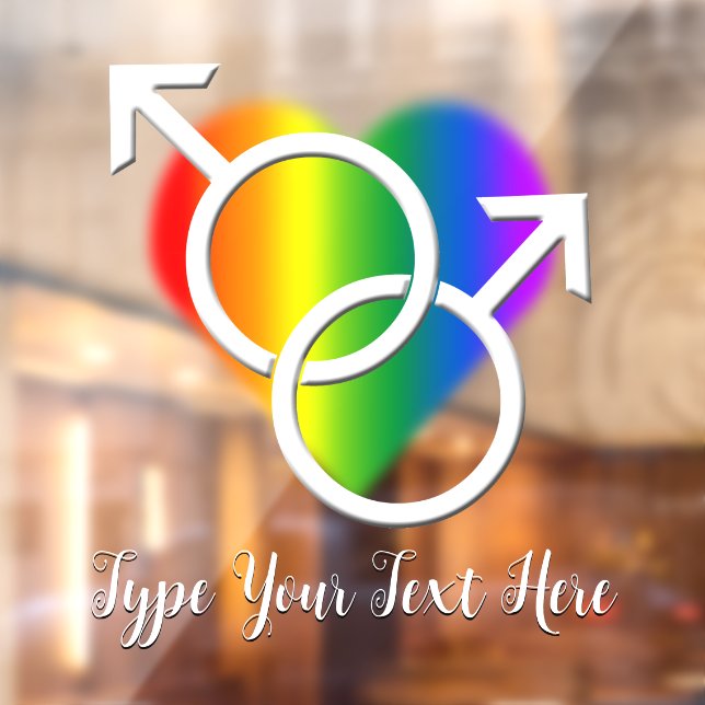 Gay Pride Decal Personalisiert Rainbow Window Fensteraufkleber (Blatt 2)