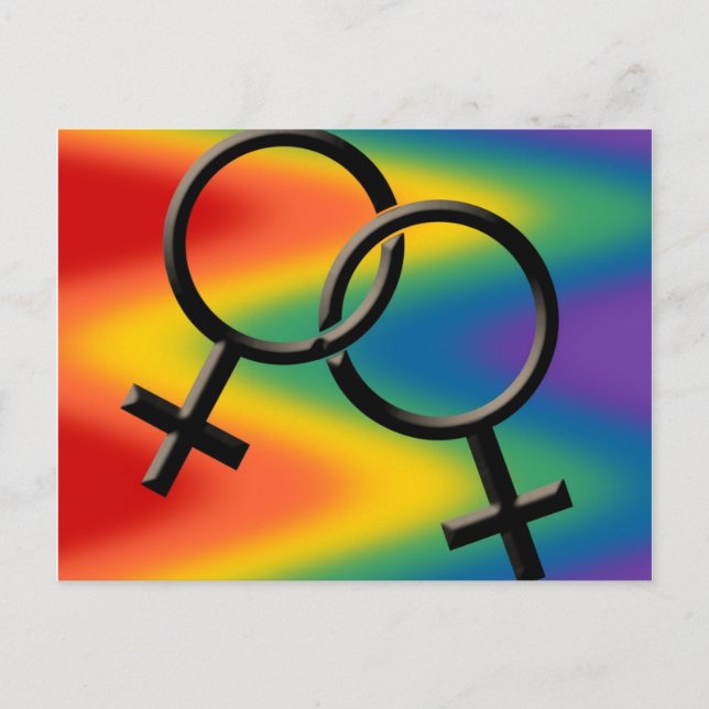 Gay Pride der Frauen Liebe-Karten Postkarte (Vorderseite)