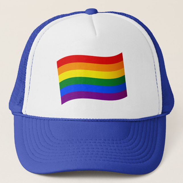 Gay Pride der Regenbogenflagge LGBT LGBTQ Liebe is Truckerkappe (Vorderseite)
