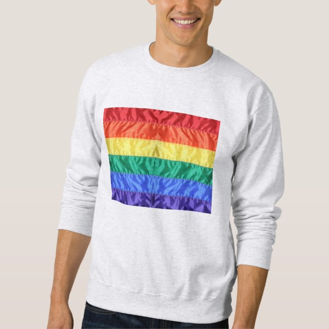 Gay Pride der Regenbogenflagge LGBTQ LGBT Liebe is Sweatshirt (Vorderseite)