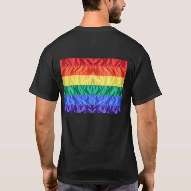 Gay Pride der Regenbogenflagge LGBTQ LGBT Liebe is T-Shirt (Rückseite)