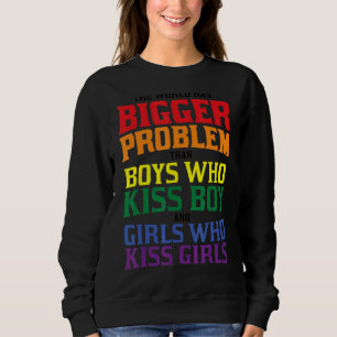 Gay Pride Die Welt hat größere Probleme LGBTQ Stol Sweatshirt