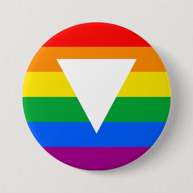 Gay Pride-Dreieck-Design Button (Vorderseite)