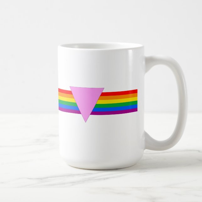 Gay Pride-Dreieck-Design Kaffeetasse (Rechts)