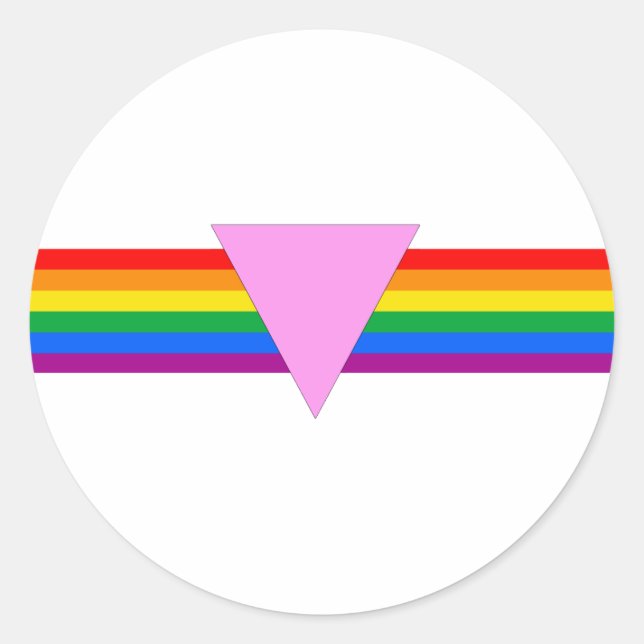 Gay Pride-Dreieck-Design Runder Aufkleber (Vorderseite)