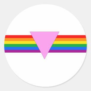 Gay Pride-Dreieck-Design Runder Aufkleber