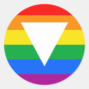 Gay Pride-Dreieck-Design Runder Aufkleber