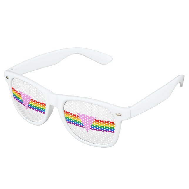 Gay Pride-Dreieck-Design Sonnenbrille (Schrägansicht)