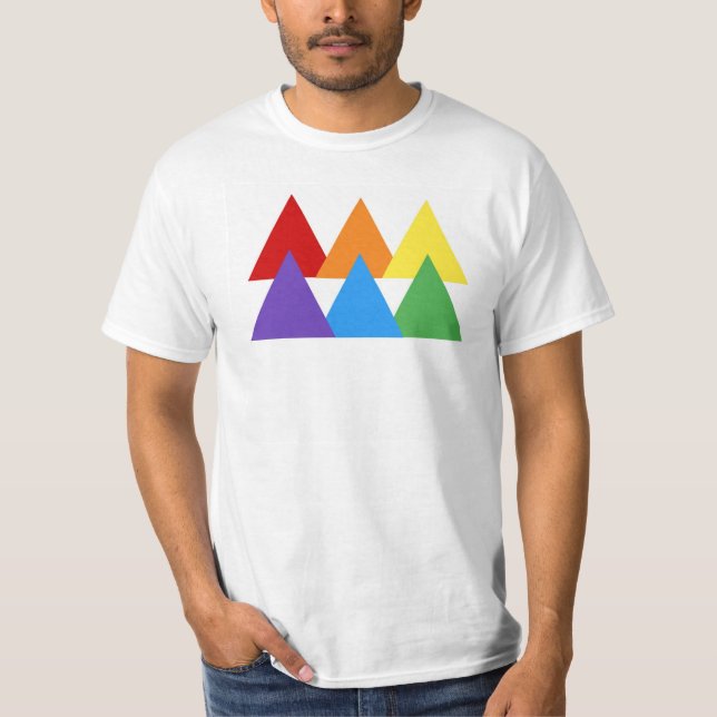 Gay Pride-Dreieck-T-Shirt T-Shirt (Vorderseite)
