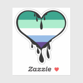 Gay Pride Driving Heart Aufkleber