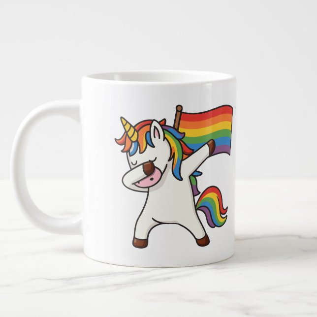 Gay Pride Einfärben mit Fahne Jumbo-Tasse (Links)