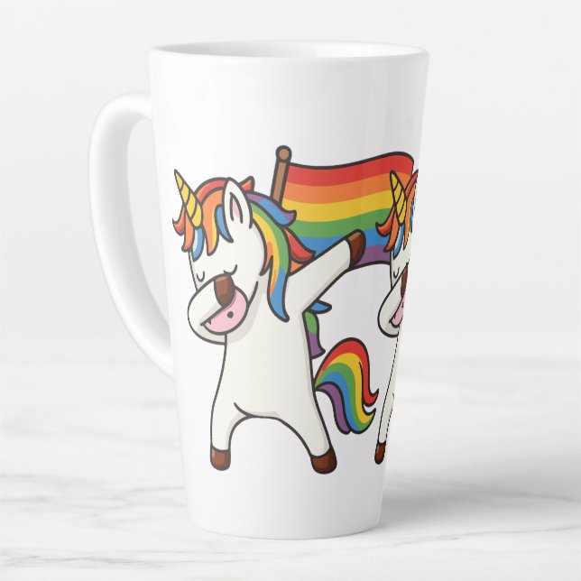 Gay Pride Einfärben mit Fahne Milchtasse (Linke Ecke)