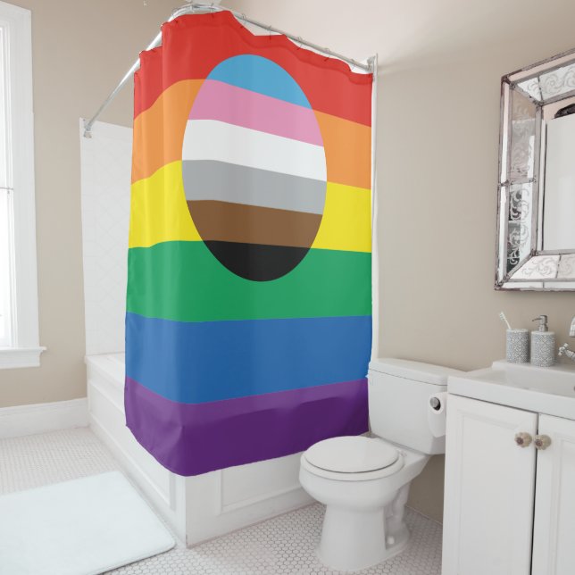 Gay Pride-Einschließungsflagge Duschvorhang (Beispiel)
