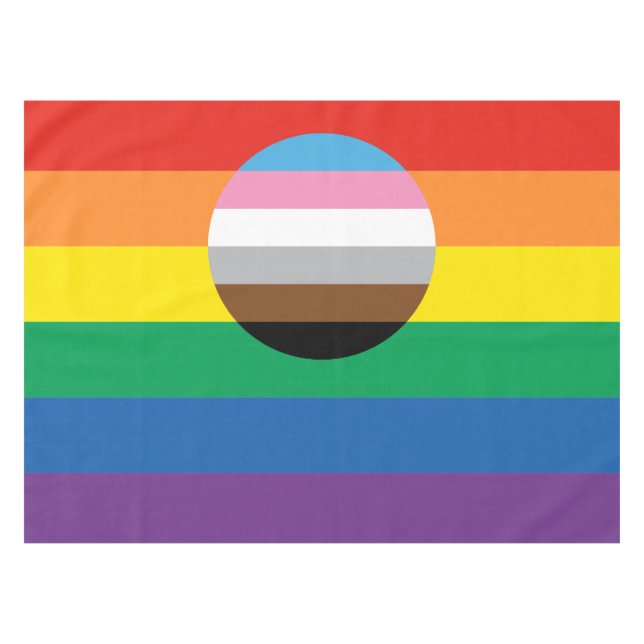 Gay Pride-Einschließungsflagge Tischdecke (Vorderseite (Horizontal))