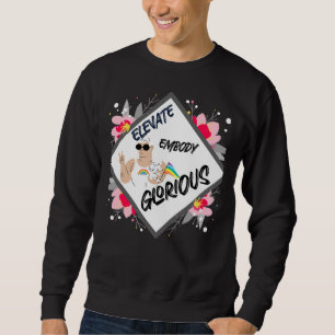 Gay Pride erhöht Körper und Glorious Poodle Sweatshirt