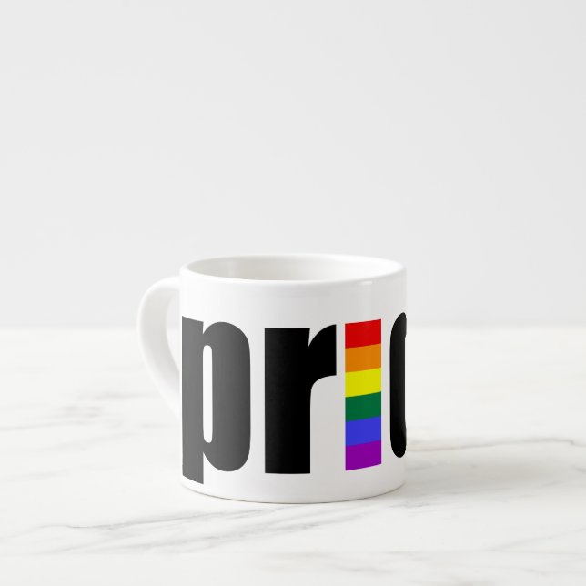 Gay Pride Espressotasse (Vorderseite Links)
