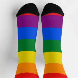 Gay Pride-Fahnefarben Streifen Fensterklemme Socken