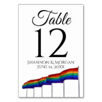 Gay Pride Festive Rainbow Fahnen Hochzeit